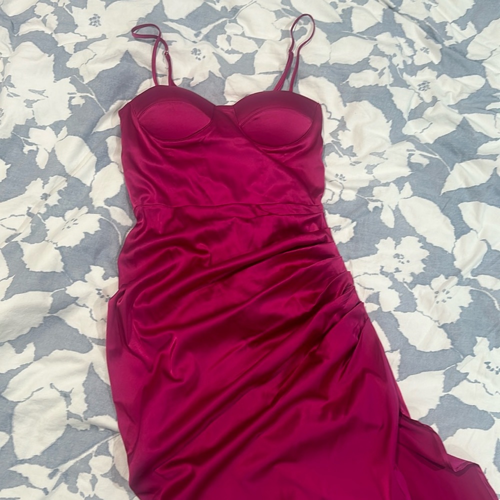 Silky Hot Pink Dress! Beautiful and classy!